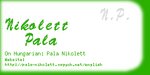 nikolett pala business card